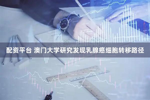 配资平台 澳门大学研究发现乳腺癌细胞转移路径